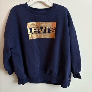 Levi's Blue Sweatshirt with Gold Accents 5-6 years